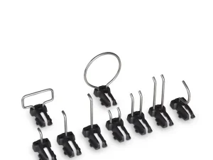 Hook set for tools 9 piece aluminium side panel
