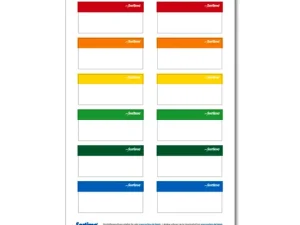 Adhesive labels, assorted, for BOXXes/cases/clips 12 in number (1 sheet)
