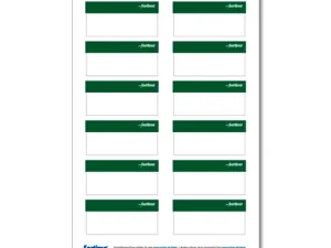 Adhesive labels, green, for BOXXes/cases/clips 12 in number. (1 sheet)